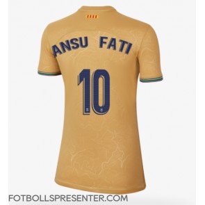 Barcelona Ansu Fati #10 Borta Matchtröja Dam 2022-23 Kortärmad